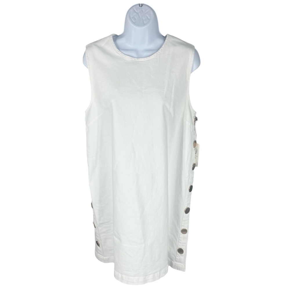 Tuckernuck Hyacinth House Bitsy Twill Mini Swing Dress White NWT Size L - Picture 3 of 12